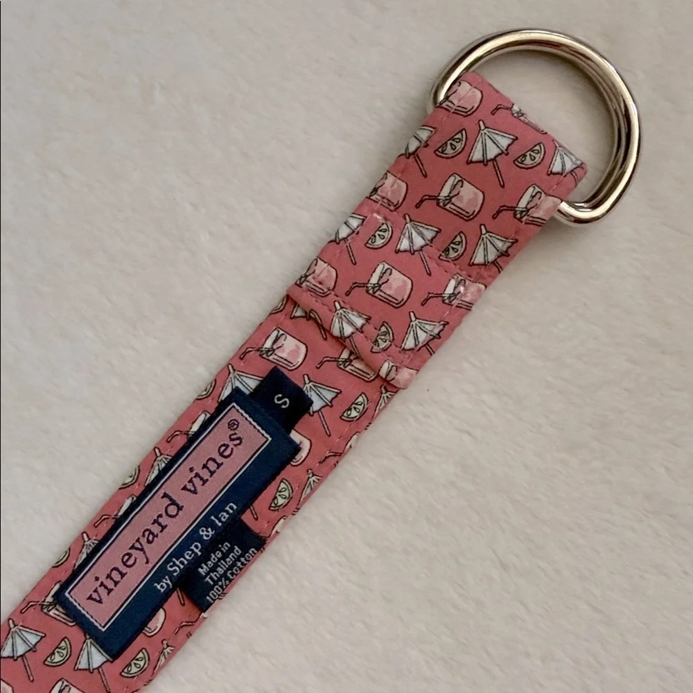 Vineyard Vines | Cocktail Drink Umbrella Classic D-Ring Cotton Ribbon Belt (S) - Picture 10 of 14